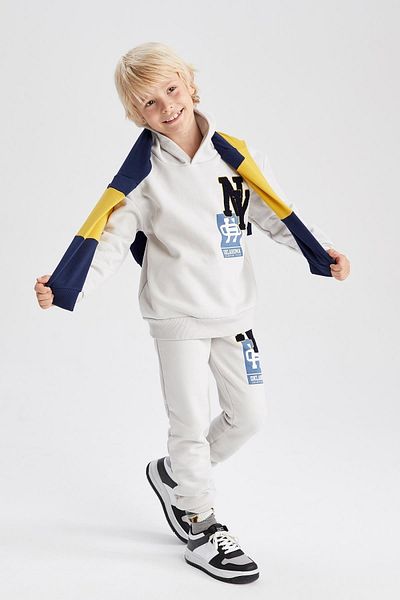 DeFacto Boy's Slogan printed Flexible Waist αθλητική στο κάτω μέρος
