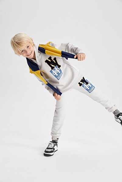 DeFacto Boy's Slogan printed Flexible Waist αθλητική στο κάτω μέρος