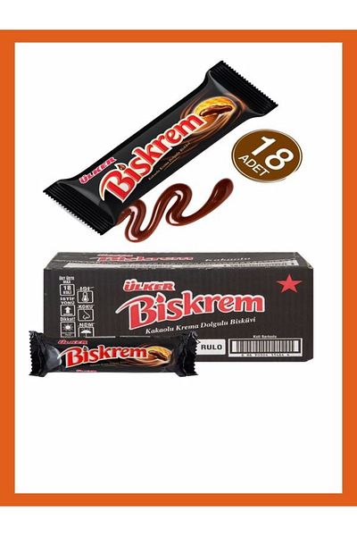 Ülker 18 Pieces 100Gr Biscuit Chocolate Biscuits - 1 Box
