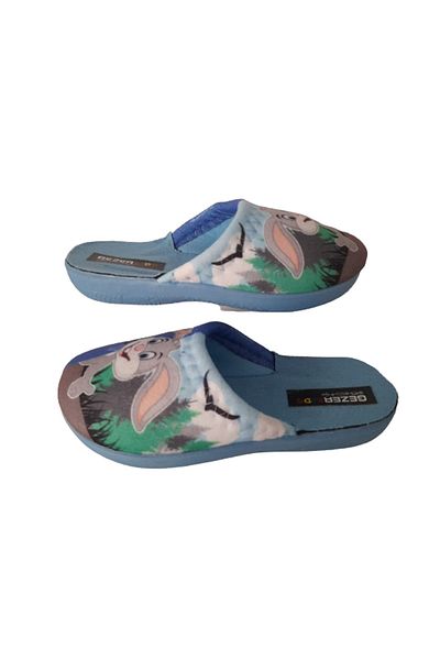 GEZER Unisex Παιδικές καθημερινές παντόφλες εσωτερικού χώρου με φιγούρες μπλε κουνελιού