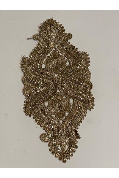 Gönülden Tasarım 25x12 Cm Broderie cu sclipici Broderie Guipure Applique Accesoriu pentru patch-uri