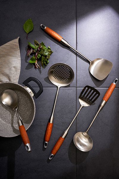 Emsan Woody Stainless Steel Colander