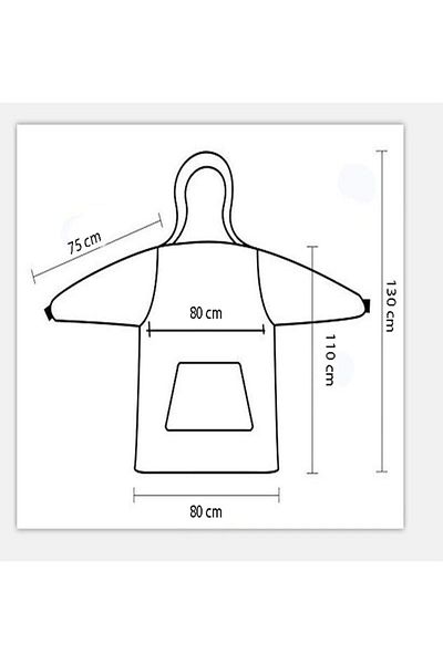 Mulberry Wellsoft Hooded Wearable TV Blanket Unisex Over Size - Anthracite