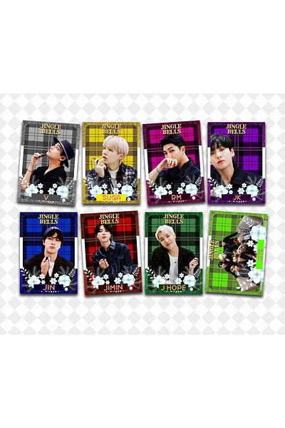 Güneş Kırtasiye Bts Jingle Bells Φωτοκάρτα Σετ 8 Καρτών
