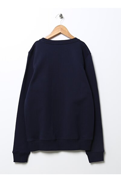Calvin Klein Baskılı Erkek Çocuk Mavi Sweatshırt Iu0ıu00265