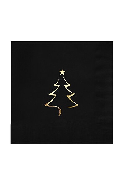 Story 33x33 سم ورق ذهبي لعيد الميلاد شجرة صنوبر منقوشة 16 قطعة من المناديل ال...