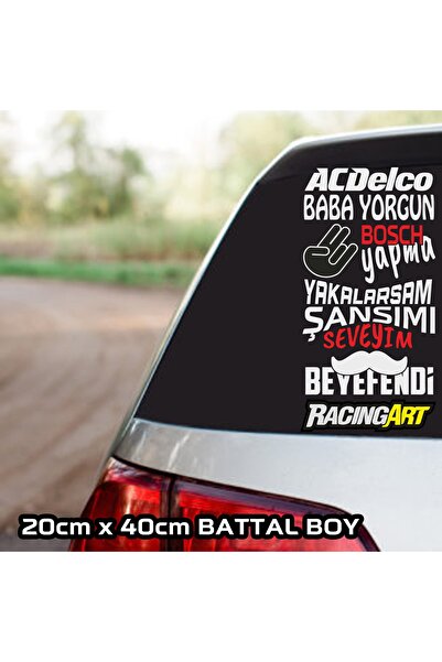 Fresh حروف النافذة الخلفية لـ Dad Is Tired Gentleman - مجموعة كاملة من الملصق...