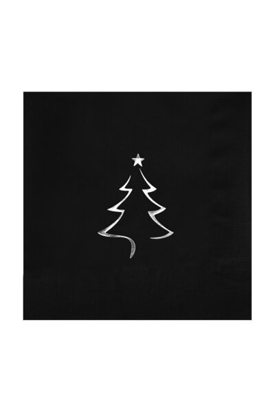 Story 33x33 سم رقائق الفضة عيد الميلاد شجرة الصنوبر منقوشة 16 قطعة من المنادي...