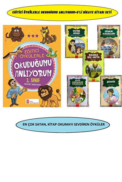 GÖNÜL YAYINCILIK Eğitici Öykülerle Okuduğumu Anlıyorum Kitabı+3.sınıf 5'li Hi...