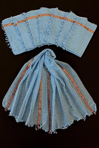 ZEYMERADE شال وصيفة العروس باللون الأزرق للختان، زخرفة القافلة، زخرفة الحناء،...