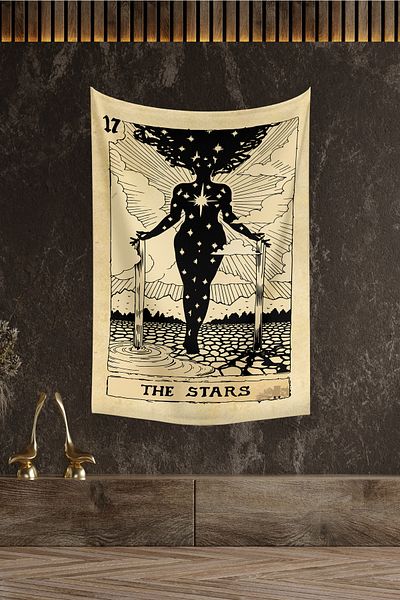 Vagonik Κάρτα Ταρώ The Stars Ταπετσαρία Τοίχου Μοκέτα 140x100 cm-70x100 cm