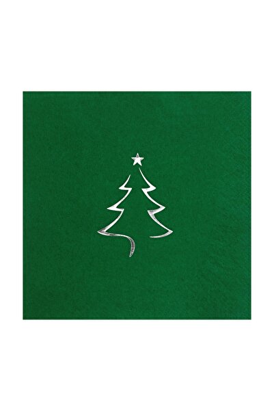 Story 33x33 سم رقائق الفضة عيد الميلاد شجرة الصنوبر منقوشة 16 قطعة من المنادي...