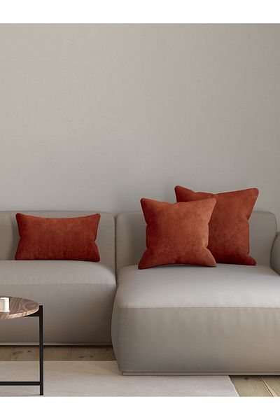 Pastel Velvet Textured Brick Color Throw Pillow Pillow Case Suitable For Freedom Series Punch