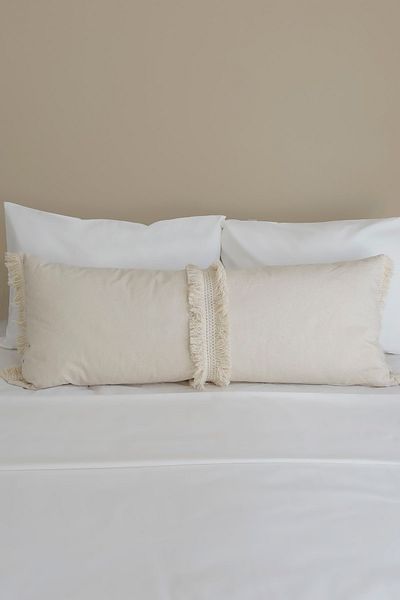 RİTMOHOME Μαξιλάρι Bohemian Scandinavian Long 40x100 με φούντα (με γέμιση μέσα)