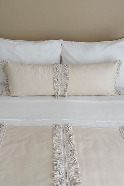 RİTMOHOME Μαξιλάρι Bohemian Scandinavian Long 40x100 με φούντα (με γέμιση μέσα)