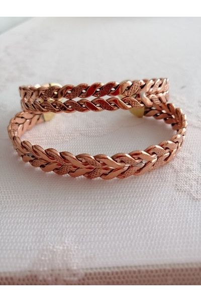 Gulaysenindunyasimardin Copper Herringbone Bracelet 100 Percent Copper