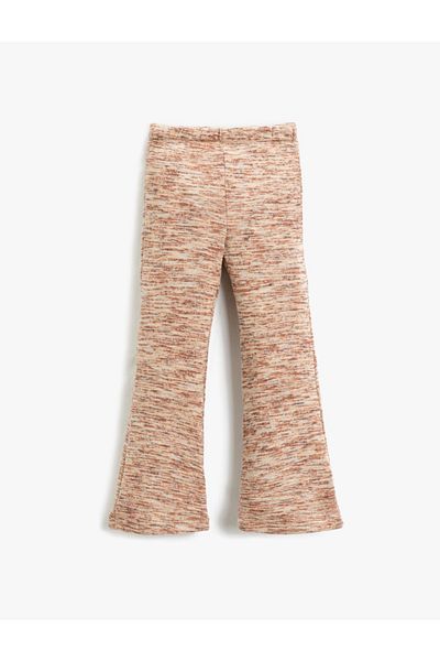 Koton Spanyol lábú kötött nadrág leggings puha textúrájú elasztikus derékrész