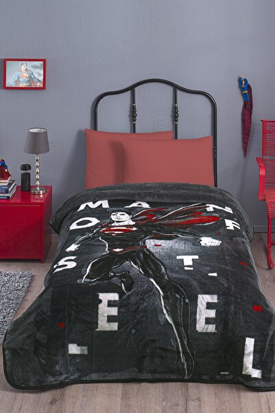 Özdilek Superman Steel Lisanslı Tek Kişilik Çocuk Battaniyesi 155x215cm