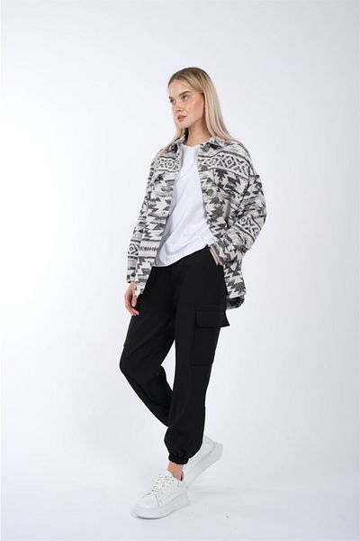 parla official Cămașă groasă cu modele etnice