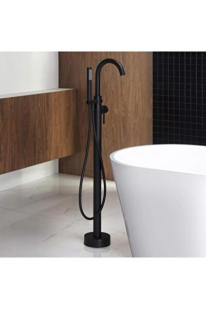 Fause Ayaklı Yerden Küvet Bataryası Adonis Siyah Kkb105-b