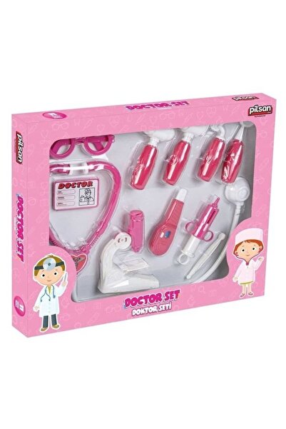 PİLSAN Playset - Doctor, pink, 11 accessories