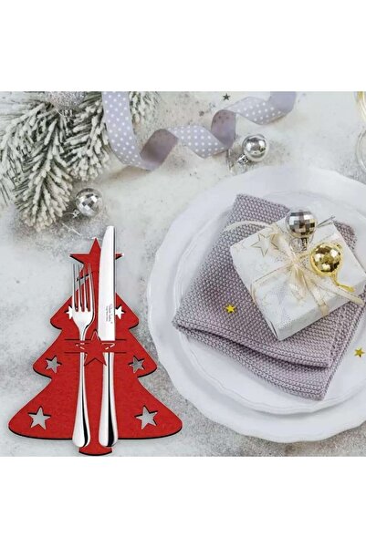 Masalsı Concept 6 Pieces Red Christmas Set - Decorative Spoon Holder