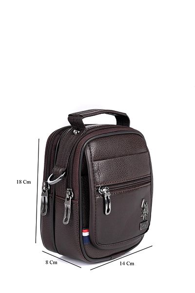U.S. Polo Assn. Πόλο Ασν. 8416 Ανδρικός Χαρτοφύλακας Καφέ