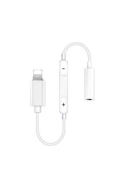 Microcase Apple Iphone Uyumlu Lightning Kulaklık Çeviri Ses Kontrol Özellikli Kablo Beyaz - Mh020