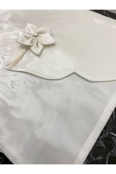 AYHANHOME Pearl Embroidered Monaray Shiny Satin Dowry Box Luxury Envelope Bundle
