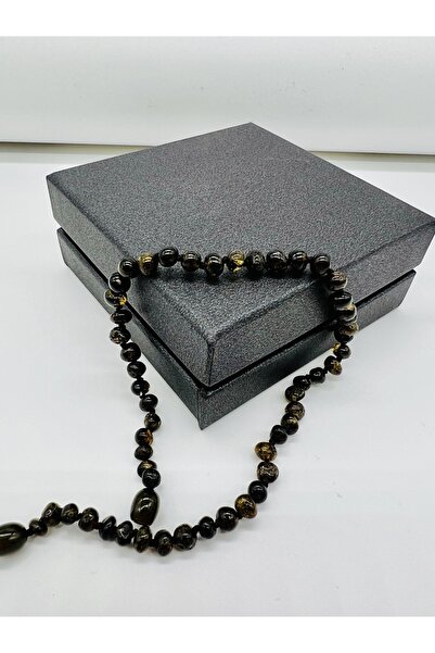 Disse Kehribar Yeşil Damla Kehribar Bebek Diş Kolyesi*33cm*baltık Sertifikalı