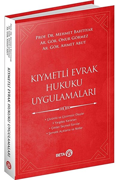 Genel Markalar Kıymetli Evrak Hukuku Uygulamaları Mehmet Bahtiyar Onur Görmez...