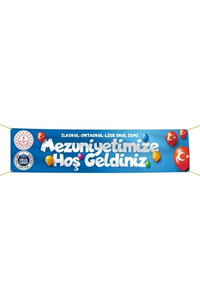 Özgüvenal Mezuniyet Pankartı-8- 75x300 Cm