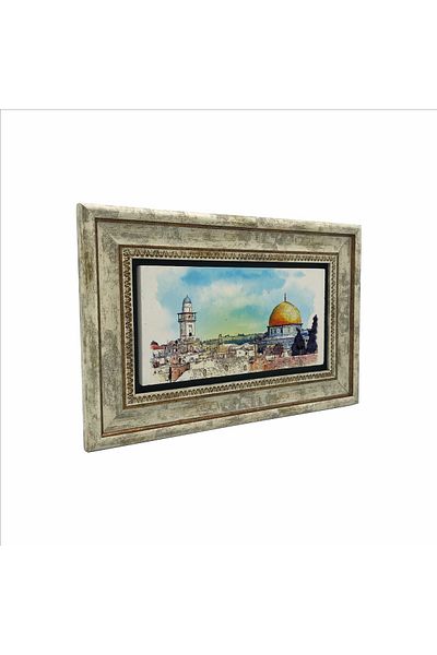 BAKSEPETE Jerusalem Printed Natural Stone Painting 20 Cmx30 cm Drg-046