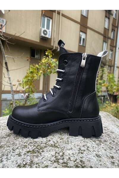 MOTTİ KİDS CLUB Hakiki Deri Çift Renk Bağcıklı Ortopedik Kız Çocuk Bot