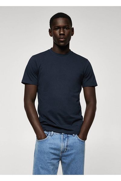 MANGO Man Βαμβακερό Stretch T-Shirt