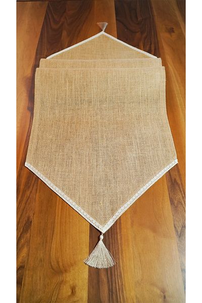 Viemso Triangle Edge Ruched Jute Runner 40x250