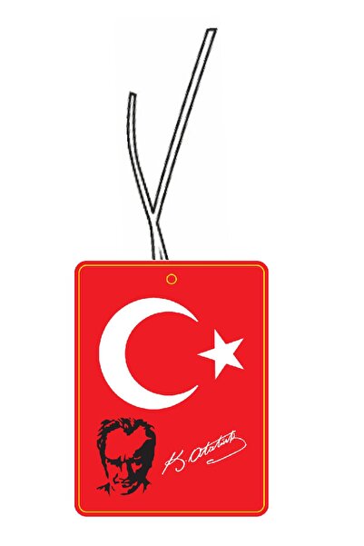 Jethızında Atatürk'lü Türk Bayrağı Özel Kesim Yoğun Esanslı Oto Kokusu