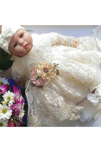 Nipperland Baby Girl French Lace Special Occasion Dress - Baby Evening Dress