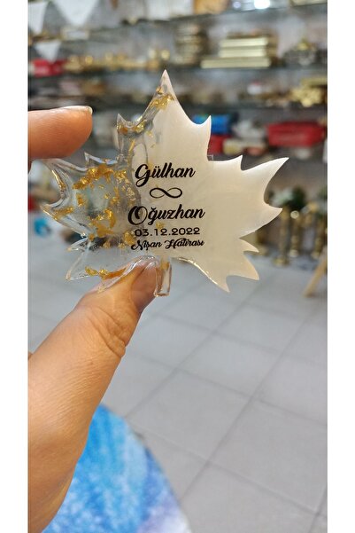 Magnet Epoksi Çınar Yaprağı 25 Adet Fiyatıdır Mıknatıslı Ve Etiketlidir