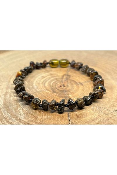 Kotryna Drop Amber Antique Green Adult Bracelet