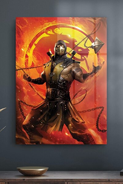 Decovetro Poster din sticlă Mortal Kombat Scorpion
