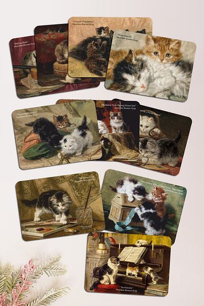 Özer Store Henriëtte Ronner-knip Paintings Cats Themed Postcard Set Message Card