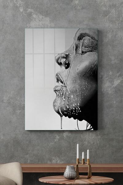 Decovetro Tablou de sticlă Fată neagră