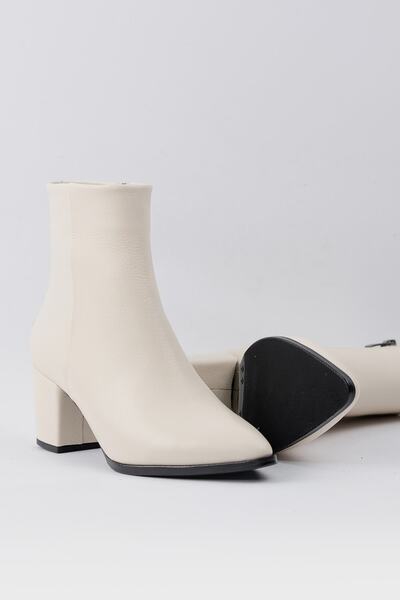 TUNAELLİ Kadın Nude Hakiki Deri 35-41 Numara Bot & Bootie
