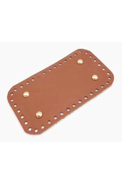 angel çanta aksesuar Πραγματικό δέρμα Tan 15x8 cm Ορθογώνια Ανοιχτόχρωμη Μεταλλική Βάση Τσάντας