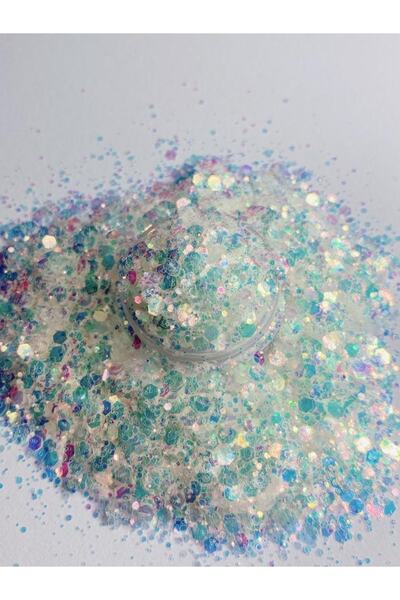 Sirius Hobi Epoksi Reçine Dragonice Tırnak Makyaj Chunky Glitter 8 gr Hologramlı Sim 2x4gr Kutulu