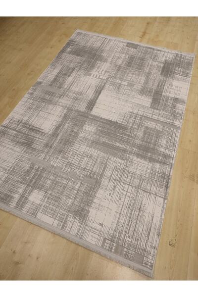 gabardin halı Enzo 14867 Gri Modern Salon Halısı 160x230 Cm