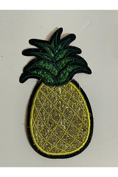 Gönülden Tasarım 11x6 Cm Broderie cu sclipici Broderie Ananas Applique Accesoriu pentru petice