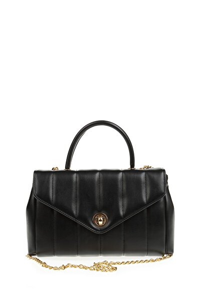 Fabrika Siyah Kadın Kapaklı Çapraz Çanta Dıkey-jeju