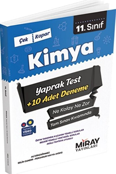 MİRAY Yayınları 11. Sınıf Kimya Yaprak Test